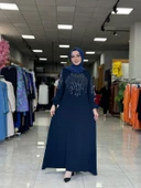 Mihriban Elbise Lacivert thumbnail 1