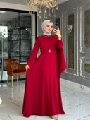 Abiye Elbise Bordo thumbnail 2