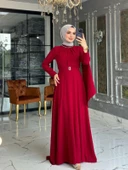 Abiye Elbise Bordo thumbnail 1