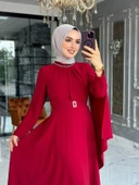 Abiye Elbise Bordo thumbnail 4