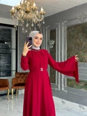 Abiye Elbise Bordo thumbnail 3