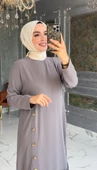 Tuğba Elbise Gri thumbnail 3