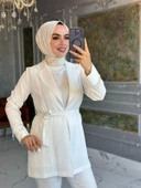 Eylül Ceket Takım Beyaz thumbnail 4