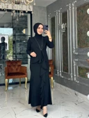 Elina Krep Elbise-Siyah thumbnail 2