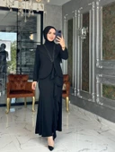 Elina Krep Elbise-Siyah thumbnail 3