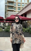 Rosa Örme Tunik-Bej Bej thumbnail 2