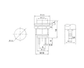 16Mm Mavi Push Buton Metal Ds-212 Ic-180 thumbnail 2