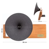 Muse Açık Ceviz Akustik Gramofon thumbnail 6