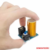 Demonte Mini Tesla Bobin Kit Modül  Kablosuz Enerji İletimi BD243 DC 9 / 12V Temassız Elektrik Transformatör Plazma Aktarım Proje Ödev Lehimleme Eğitim Seti thumbnail 2