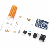 Demonte Mini Tesla Bobin Kit Modül  Kablosuz Enerji İletimi BD243 DC 9 / 12V Temassız Elektrik Transformatör Plazma Aktarım Proje Ödev Lehimleme Eğitim Seti thumbnail 4