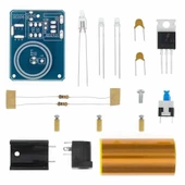 Demonte Mini Tesla Bobin Kit Modül  Kablosuz Enerji İletimi BD243 DC 9 / 12V Temassız Elektrik Transformatör Plazma Aktarım Proje Ödev Lehimleme Eğitim Seti thumbnail 3