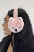 Pembe Renk Tilki Figürlü Peluş Kulaklık thumbnail 2