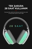 Rampage BLITZ Beyaz/Gri Wireless 2.4G+ Bluetooth Mikrofonlu Kablosuz Oyuncu Kulaklığı thumbnail 4