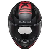 LS2 RAPIDD 2 XTREET MAT SİYAH-KIRMIZI KASK thumbnail 2