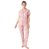 Mod Collection Boydan Düğmeli Gömlek Bayan Pijama Takım thumbnail 1