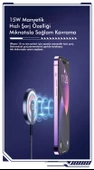 TOTU CACW-063 Super Fast Magsafe Özelikli 15 W Araç içi Kablosuz Telefon Tutucu thumbnail 5