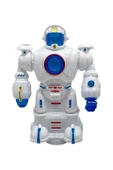 Çarp Dön Sesli Işıklı Robot 16 Cm Beyaz thumbnail 1