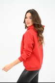 Kadın Kapüşonlu Baskılı Sweatshirt 1627-25 thumbnail 12
