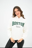 Kadın Kapüşonlu Baskılı Sweatshirt 1627-25 thumbnail 1