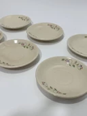 Seramik 6'lı Kahve Fincan Tabağı (Model 2) thumbnail 4