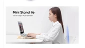 srfn ticaret Katlanabilir Universal Notebook Standı Gümüş thumbnail 3