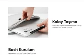 srfn ticaret Katlanabilir Universal Notebook Standı Gümüş thumbnail 5