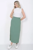 Kadın Triko Etek Oversize Mint Yeşili thumbnail 3