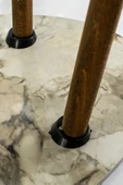 Gold Falez Orta Sehpa  Torna Elips Efes Ahşap thumbnail 2