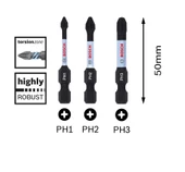 Bosch - Impact Control Serisi Vidalama Ucu Ph*50 Mm 3'lü Set (ph1/2/3) thumbnail 4