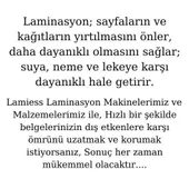 Lamiess  A-4 250 Mıc.Mat Polyester Laminasyon Filmi 100'Lü thumbnail 3