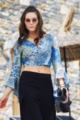 İspanyol Kol Crop Bluz thumbnail 2