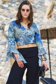 İspanyol Kol Crop Bluz thumbnail 3
