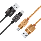 Powermaster 2372 Micro USB Metal Şarj ve Data Kablosu 1mt 3A thumbnail 1