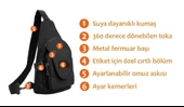 Protector Plus Üçgen Tek Omuz Çantası (Siyah) thumbnail 6