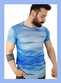 Erkek Ocean Desen T-Shirt thumbnail 1
