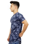 Lacivert Desenli T-Shirt thumbnail 2