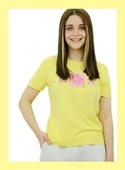 Çiçek Baskılı Sarı T-Shirt thumbnail 1
