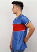 Mavi Kırmızı Şeritli T-Shirt thumbnail 2