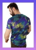 Erkek Prizma Desen T-Shirt thumbnail 3