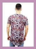 Mor Çiçek Desenli T-Shirt thumbnail 3
