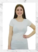 Beyaz Uzun T-Shirt thumbnail 1
