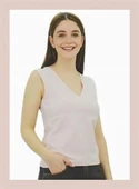 V Yaka Kolsuz Pembe Bayan Atlet thumbnail 2