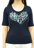 Aksesuar Baskılı Lacivert T-Shirt thumbnail 2