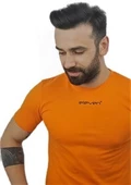 Eleven Baskılı Erkek Tişört - Turuncu thumbnail 4