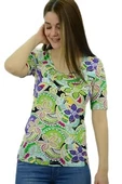 Çiçek Desenli T-Shirt thumbnail 4