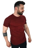 Bordo Siyah Kalın T-Shirt thumbnail 4