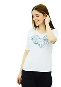 Aksesuar Baskılı Beyaz T-Shirt thumbnail 1