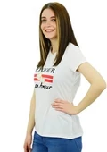 Bonjour Baskılı T-Shirt thumbnail 3