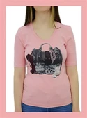 Çanta Baskılı Pembe T-Shirt thumbnail 4