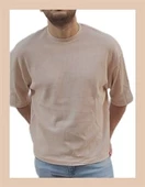 Oversize Waffle Erkek T-shirt 1079 thumbnail 1